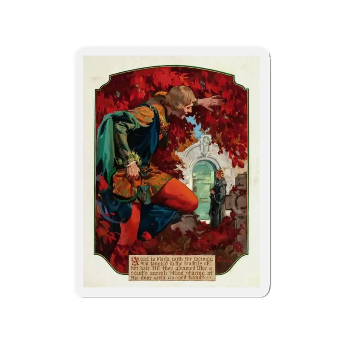 Romance illustration (Magazine Illustration) Refrigerator Magnet - The Sticker Space