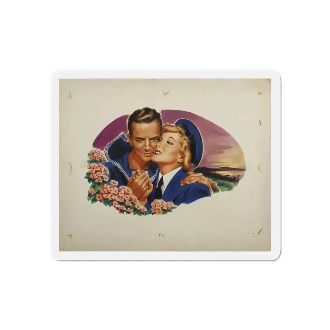 Romance Illustration_1 (Magazine Illustration) Refrigerator Magnet 6 Inch Die-Cut - The Sticker Space