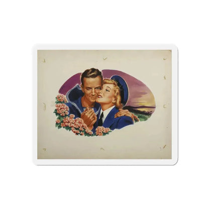 Romance Illustration_1 (Magazine Illustration) Refrigerator Magnet 6 Inch Die-Cut - The Sticker Space