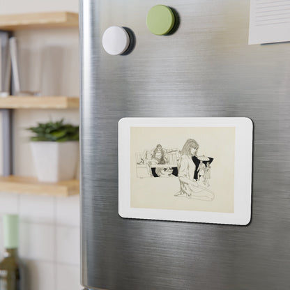 Romance Story Illustration (1) (Magazine Illustration) Refrigerator Magnet-The Sticker Space