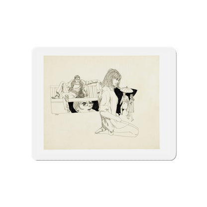 Romance Story Illustration (1) (Magazine Illustration) Refrigerator Magnet-6 × 6"-The Sticker Space