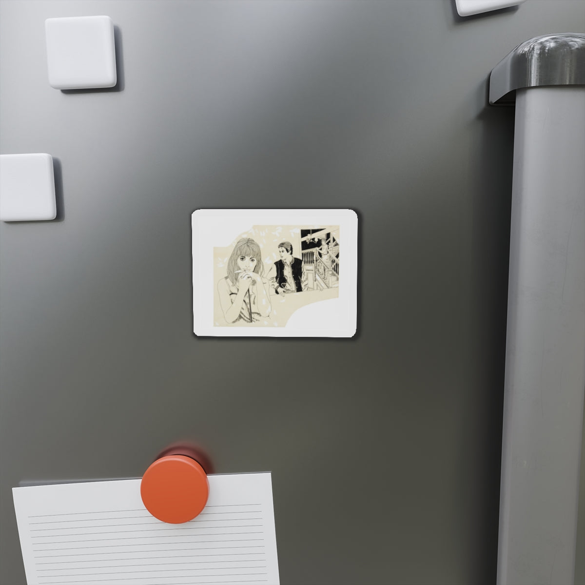 Romance Story Illustration (2) (Magazine Illustration) Refrigerator Magnet-The Sticker Space