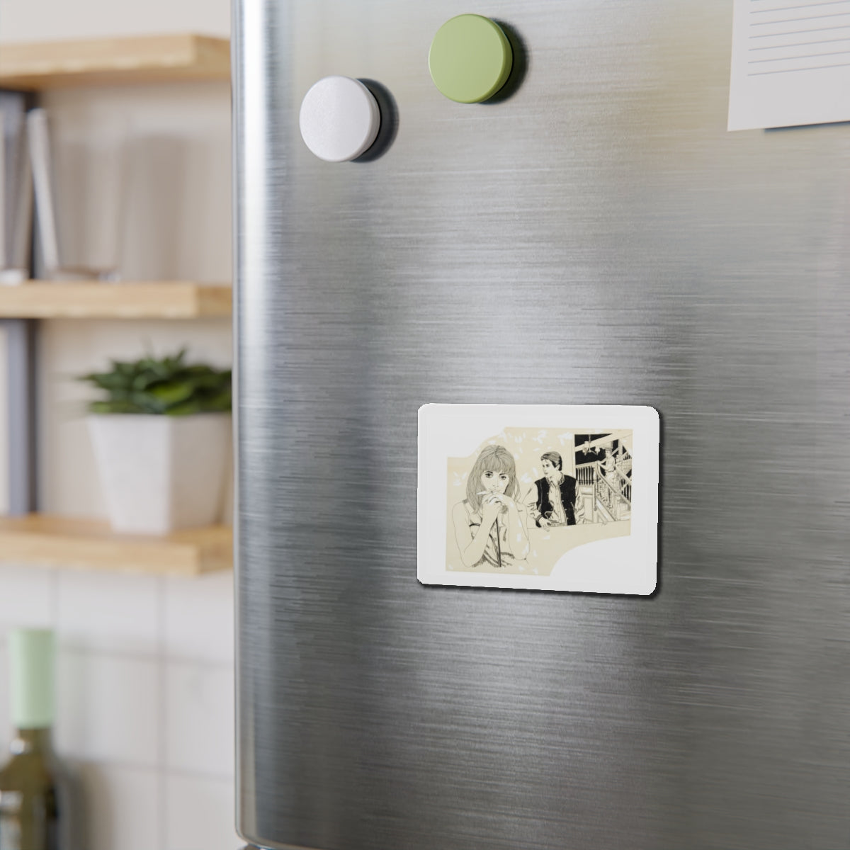 Romance Story Illustration (2) (Magazine Illustration) Refrigerator Magnet-The Sticker Space