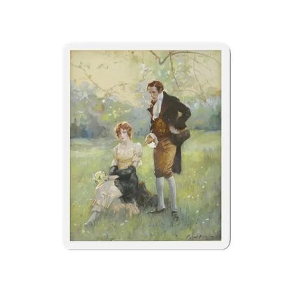 Romance story illustration (Magazine Illustration) Refrigerator Magnet 3 Inch Die-Cut - The Sticker Space