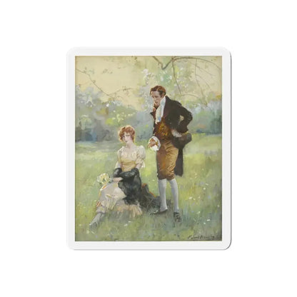 Romance story illustration (Magazine Illustration) Refrigerator Magnet 6 Inch Die-Cut - The Sticker Space