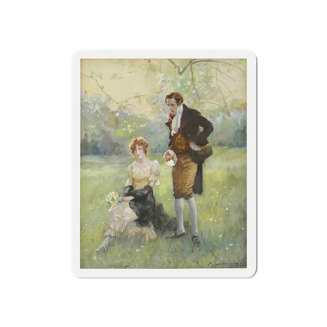 Romance story illustration (Magazine Illustration) Refrigerator Magnet - The Sticker Space