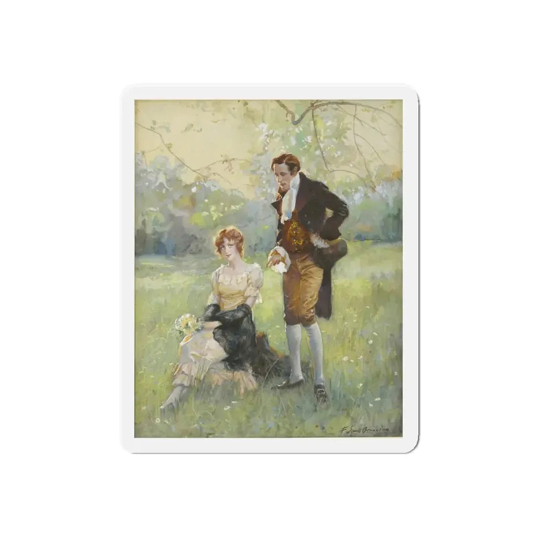 Romance story illustration (Magazine Illustration) Refrigerator Magnet - The Sticker Space