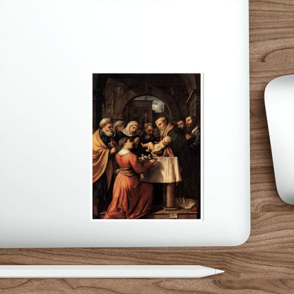 ROMANINO, Girolamo - Presentation of Jesus at the Temple (Artwork) STICKER Vinyl Die-Cut Decal-The Sticker Space