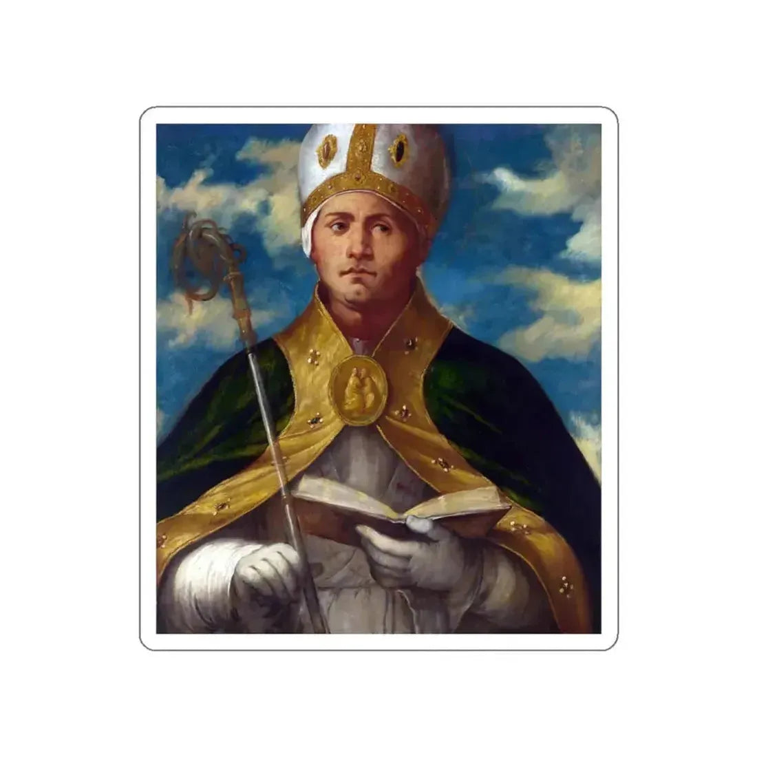 ROMANINO, Girolamo - Saint Gaudioso (Artwork) STICKER Vinyl Die-Cut Decal White Die-Cut 3 Inch - The Sticker Space