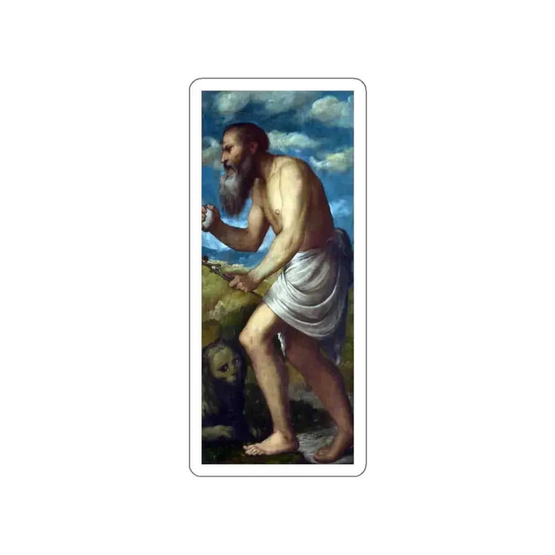 ROMANINO, Girolamo - Saint Jerome (Artwork) STICKER Vinyl Die-Cut Decal White Die-Cut 3 Inch - The Sticker Space