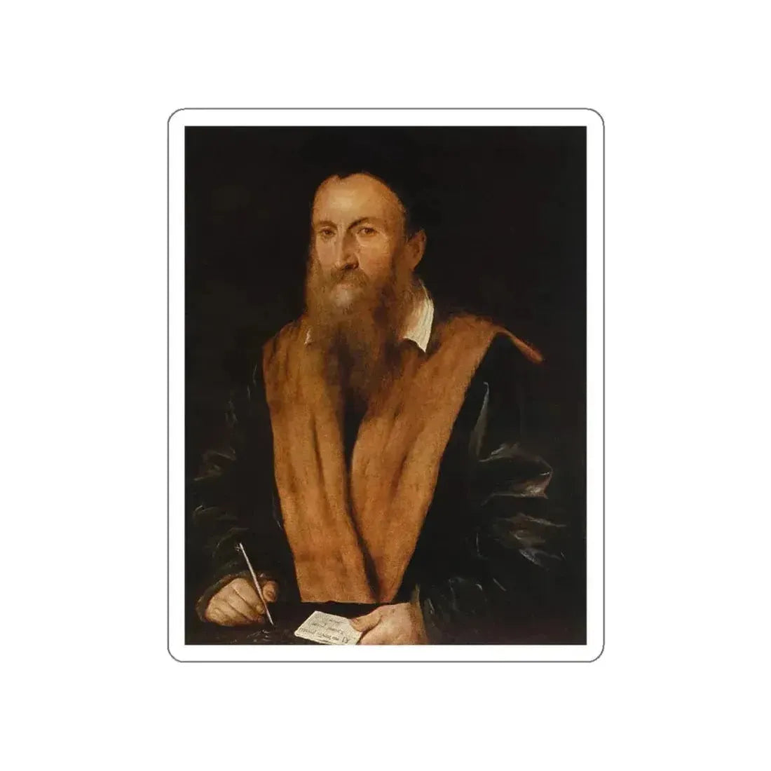 ROMANINO, Girolamo - Self-portrait (Artwork) STICKER Vinyl Die-Cut Decal White Die-Cut 5 Inch - The Sticker Space