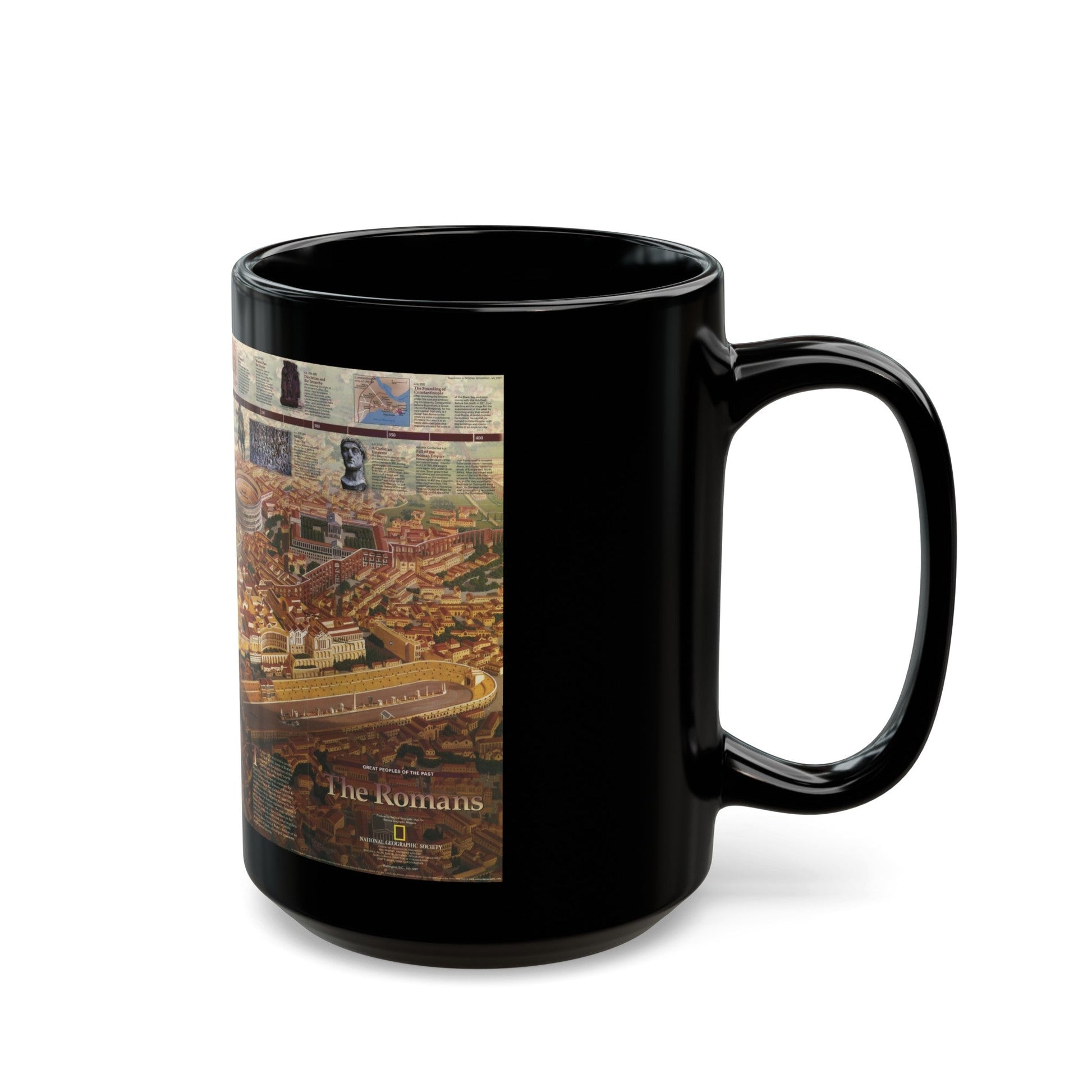 Romans, The (1997) (Map) Black Coffee Mug-The Sticker Space