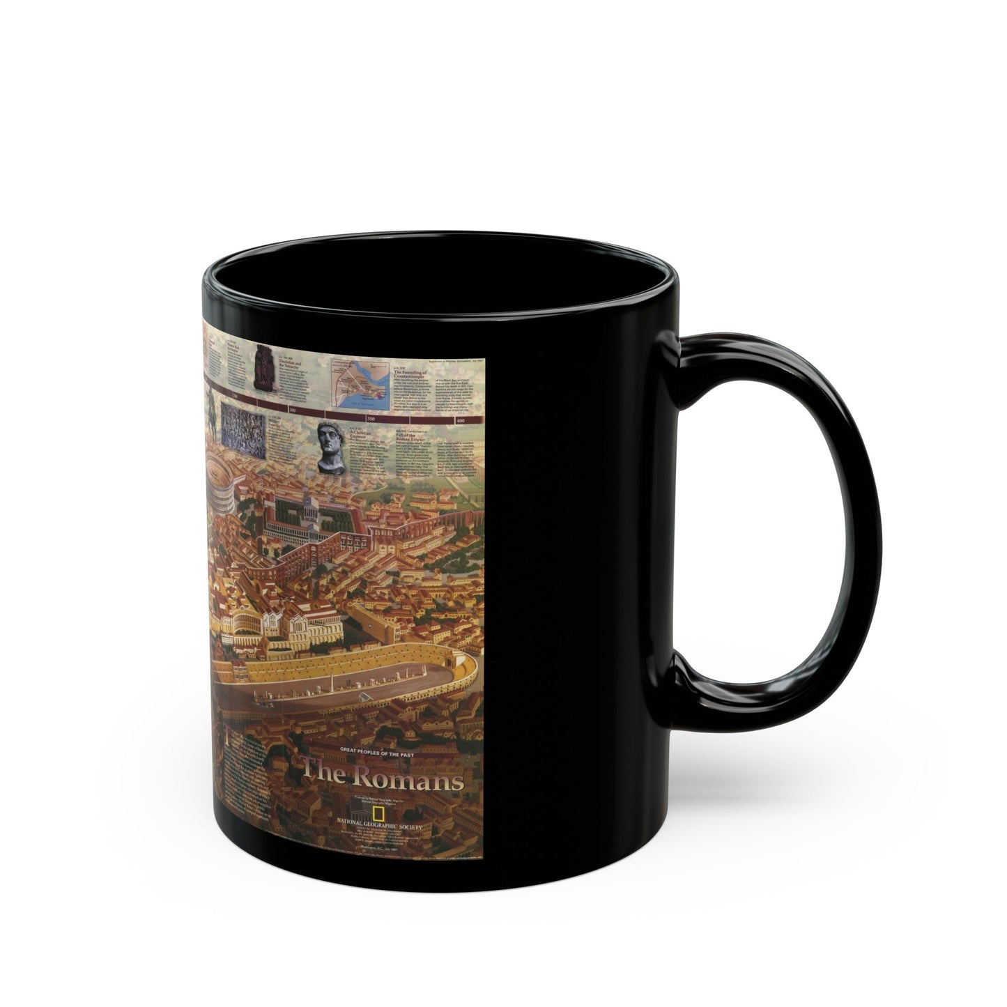 Romans, The (1997) (Map) Black Coffee Mug-The Sticker Space