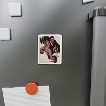 Romantic Conversation, The Saturday Evening Post interior illustration (Magazine Illustration) Refrigerator Magnet-The Sticker Space