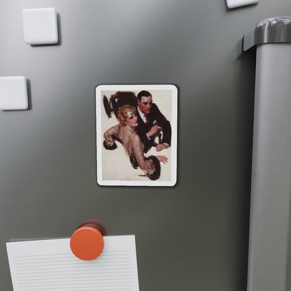 Romantic Conversation, The Saturday Evening Post interior illustration (Magazine Illustration) Refrigerator Magnet-The Sticker Space