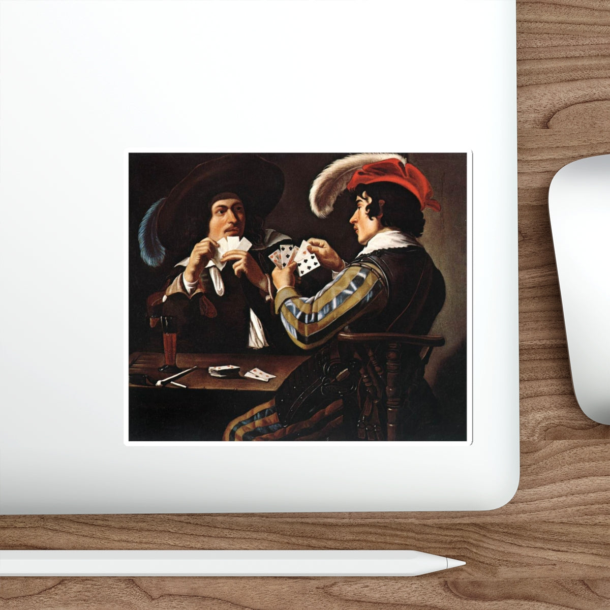 ROMBOUTS, Theodor - The Card Players2 (Artwork) STICKER Vinyl Die-Cut Decal-The Sticker Space