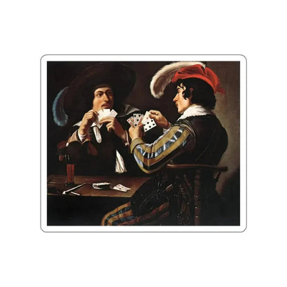 ROMBOUTS, Theodor - The Card Players2 (Artwork) STICKER Vinyl Die-Cut Decal White Die-Cut 4 Inch - The Sticker Space