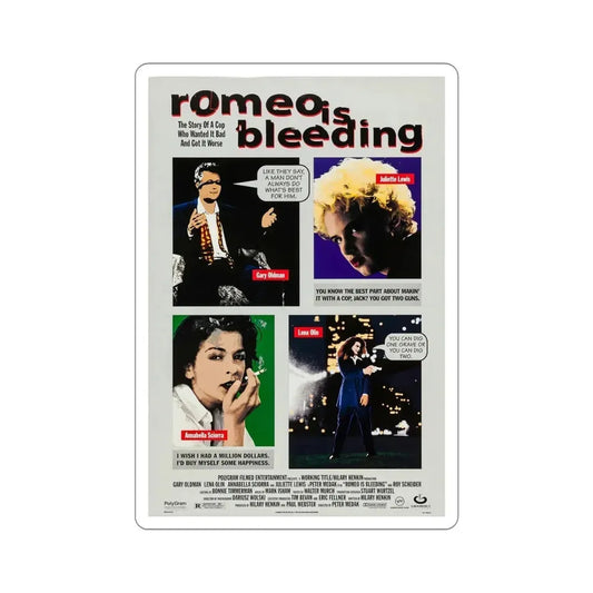 Romeo Is Bleeding 1994 Movie Poster STICKER Vinyl Die-Cut Decal 6 Inch - The Sticker Space