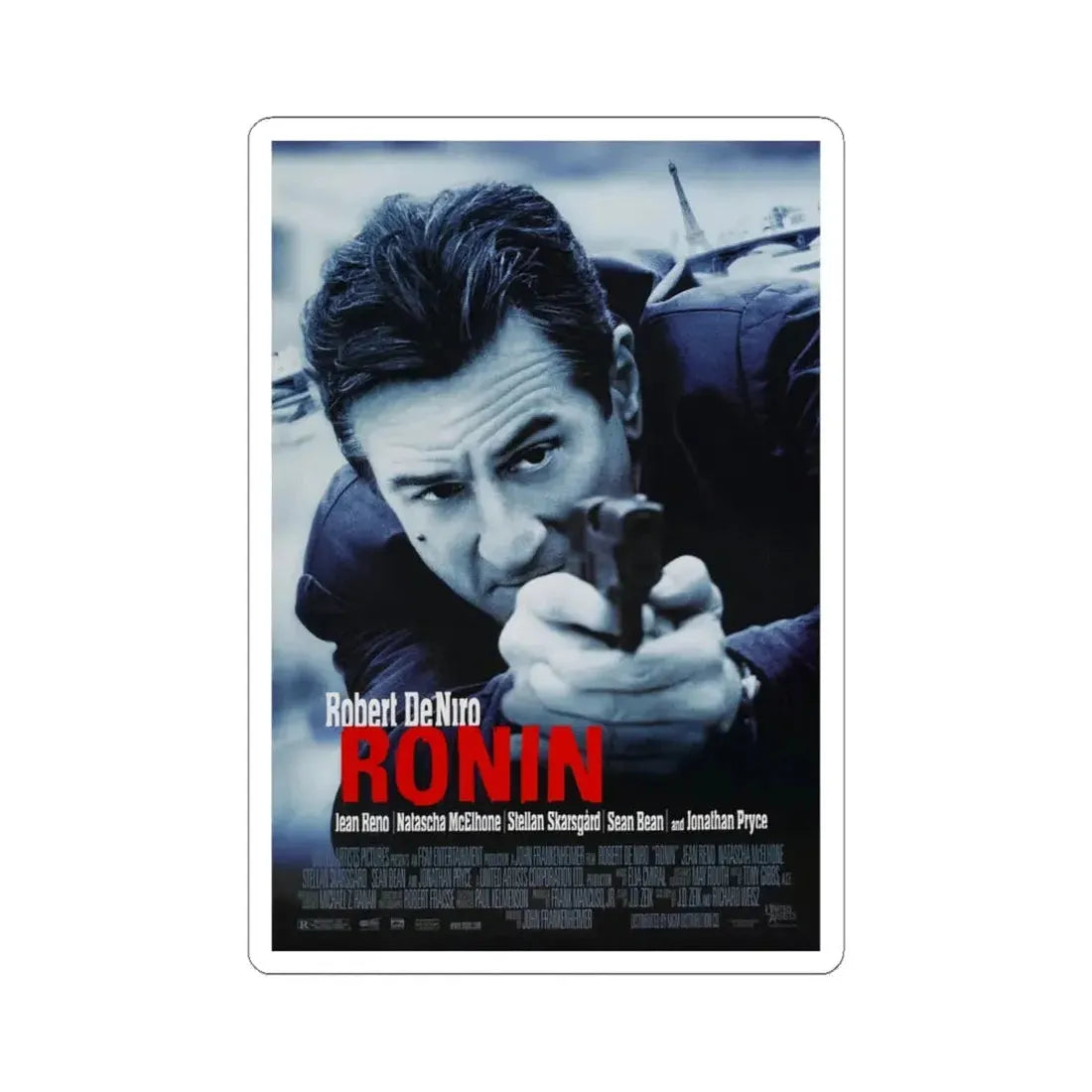 Ronin 1998 Movie Poster - STICKER Vinyl Kiss-Cut Decal 6 Inch White - The Sticker Space