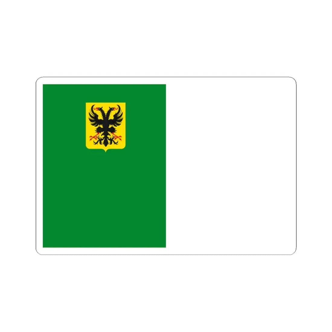 Ronse vlag (Belgium) STICKER Vinyl Kiss-Cut Decal 3 Inch White - The Sticker Space