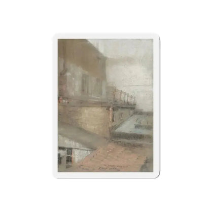 Rooftops, 1942 (Magazine Illustration) Refrigerator Magnet 4 Inch Die-Cut - The Sticker Space