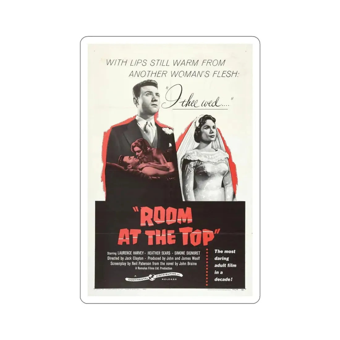 Room at the Top 1959 Movie Poster STICKER Vinyl Die-Cut Decal 5 Inch - The Sticker Space