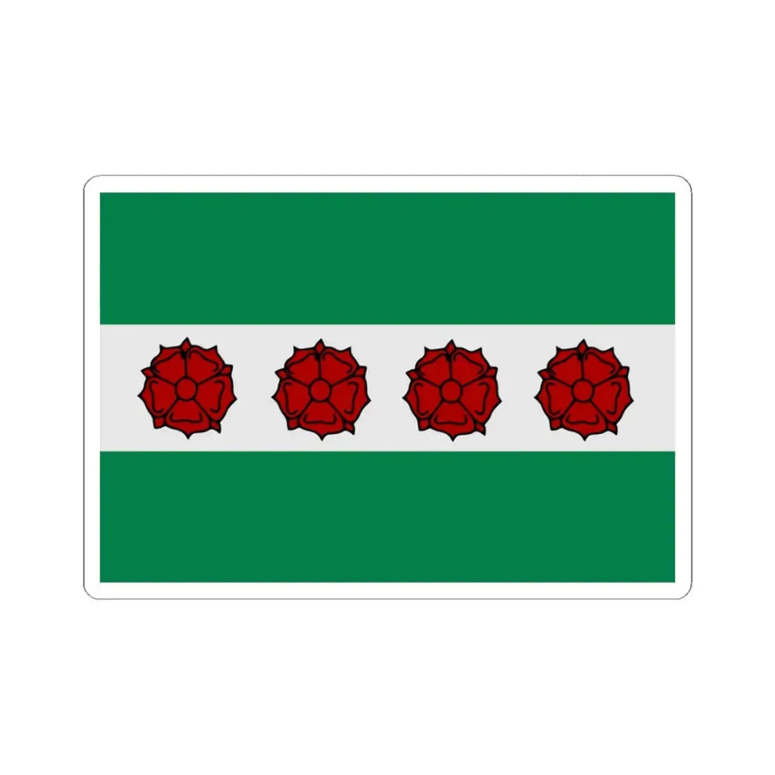 Roosdaal vlag (Belgium) STICKER Vinyl Kiss-Cut Decal 3 Inch White - The Sticker Space