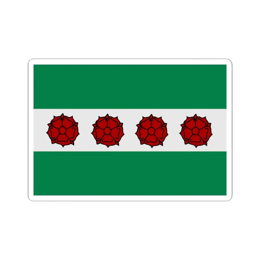 Roosdaal vlag (Belgium) STICKER Vinyl Kiss-Cut Decal 4 Inch White - The Sticker Space