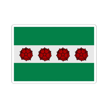 Roosdaal vlag (Belgium) STICKER Vinyl Kiss-Cut Decal 6 Inch White - The Sticker Space