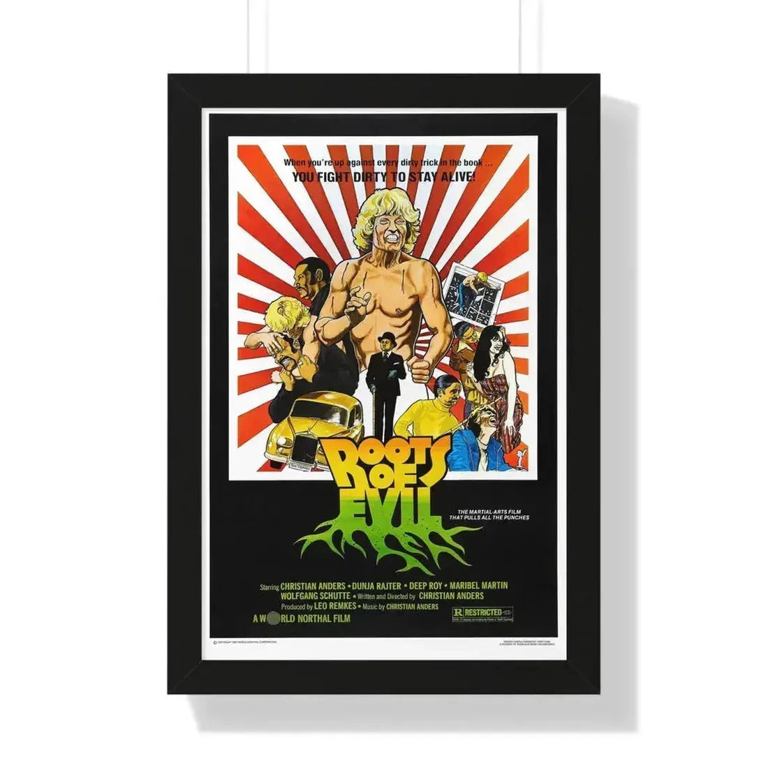 ROOTS OF EVIL 1979 - Framed Movie Poster 16″ x 24″ Black - The Sticker Space