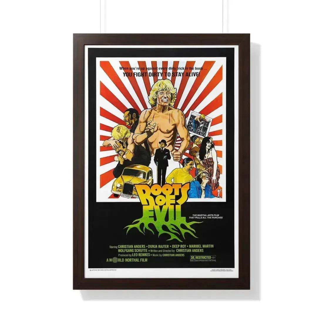 ROOTS OF EVIL 1979 - Framed Movie Poster 20" x 30" Walnut - The Sticker Space