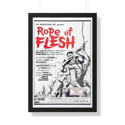 ROPE OF FLESH (MUDHONEY) 1965 - Framed Movie Poster 20" x 30" Black - The Sticker Space