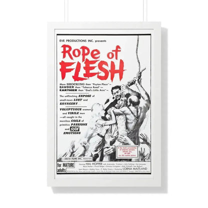 ROPE OF FLESH (MUDHONEY) 1965 - Framed Movie Poster 20" x 30" White - The Sticker Space