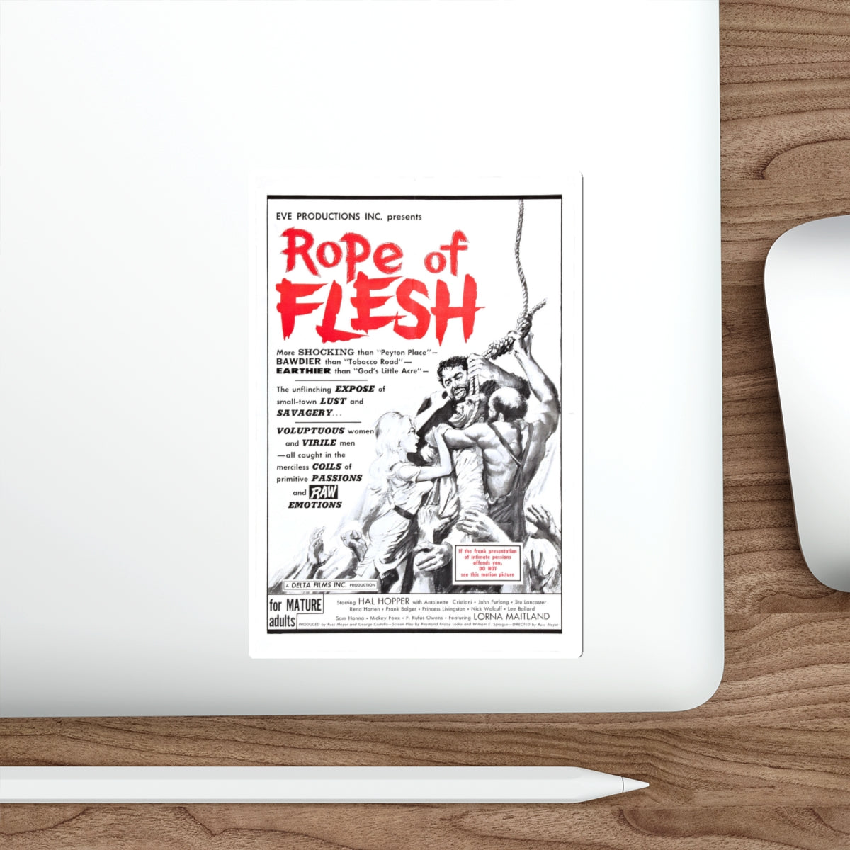 ROPE OF FLESH (MUDHONEY) 1965 Movie Poster STICKER Vinyl Die-Cut Decal-The Sticker Space