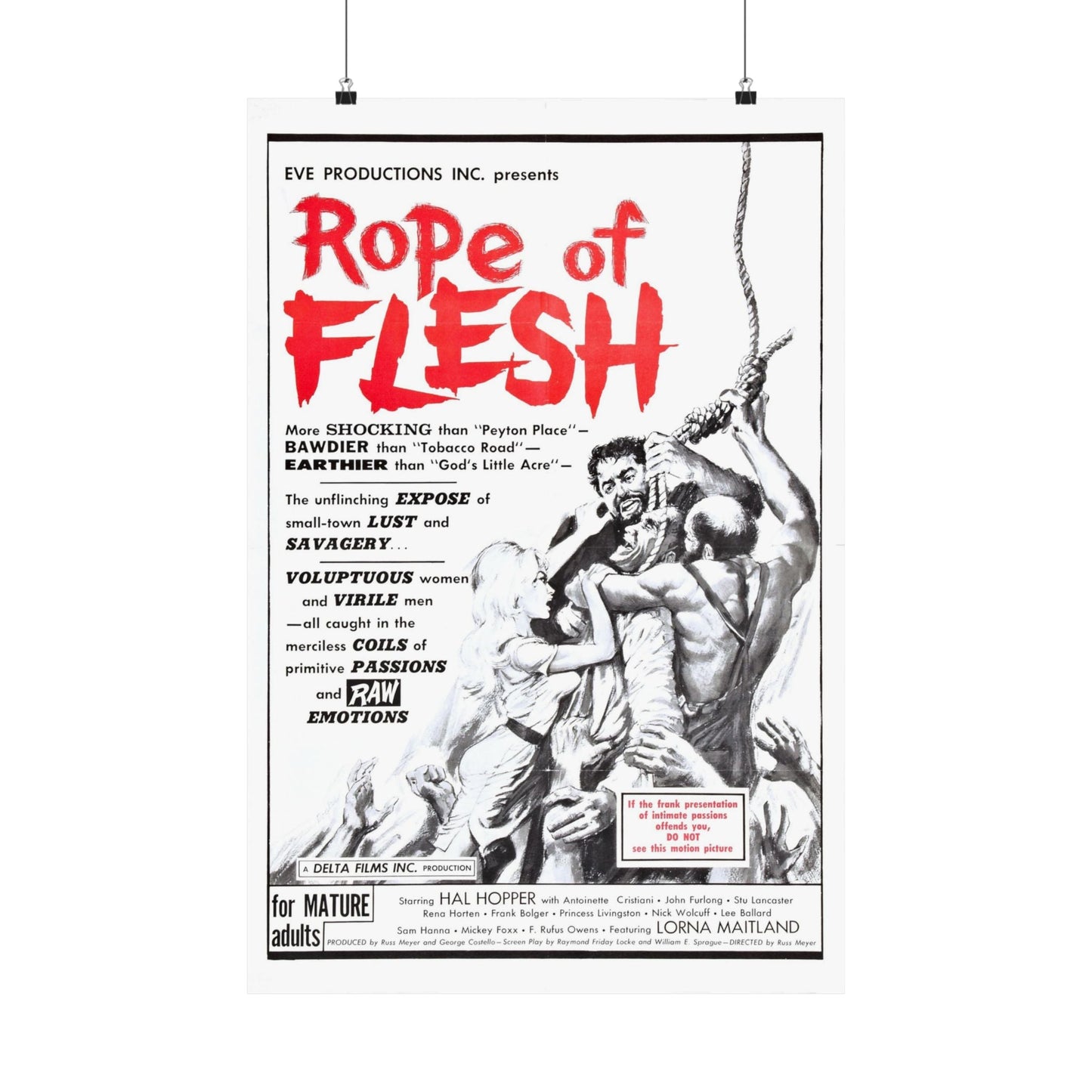 ROPE OF FLESH (MUDHONEY) 1965 - Paper Movie Poster-20″ x 30″-The Sticker Space