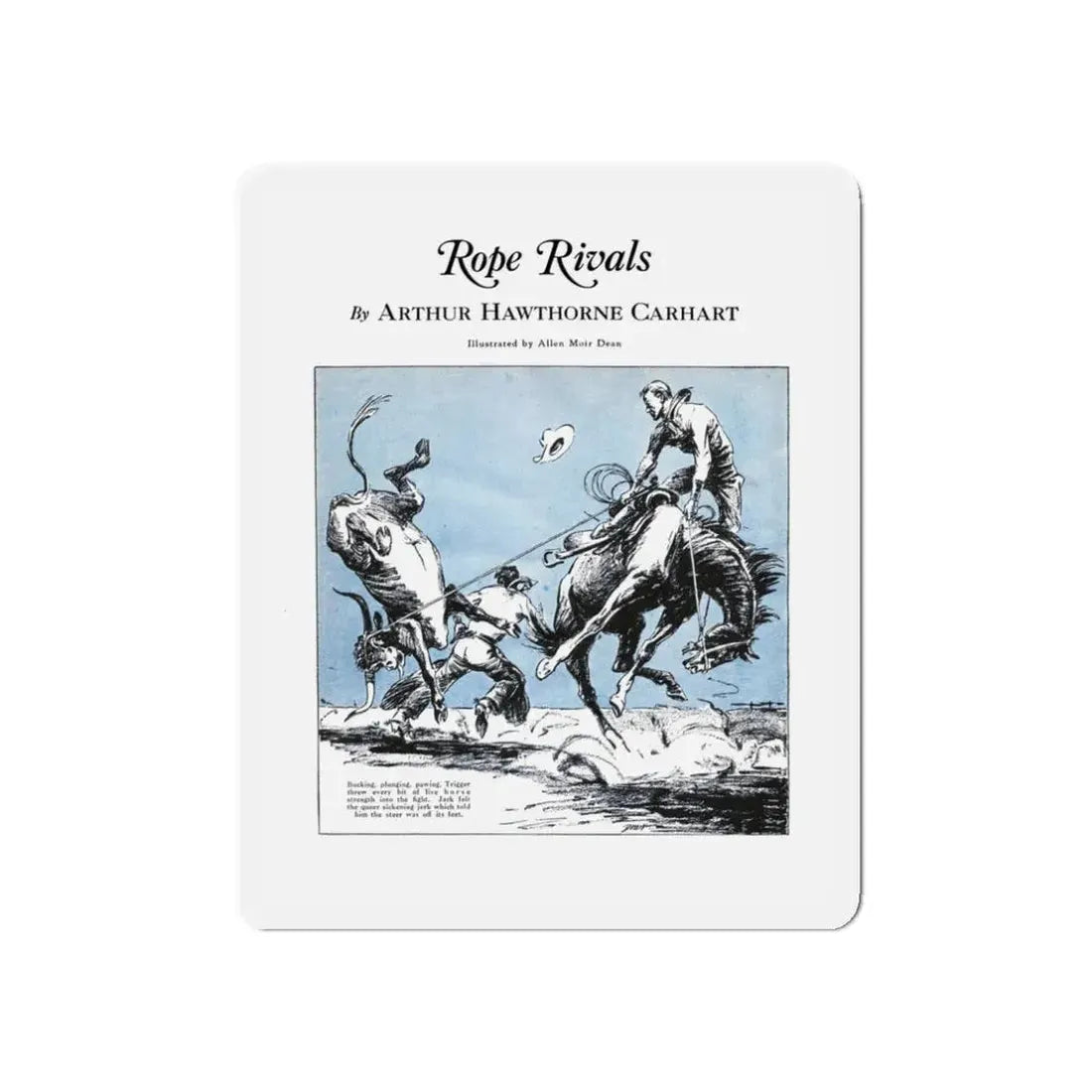 Rope Rivals (1), Bluebook, April 1931 (Magazine Illustration) Refrigerator Magnet - The Sticker Space