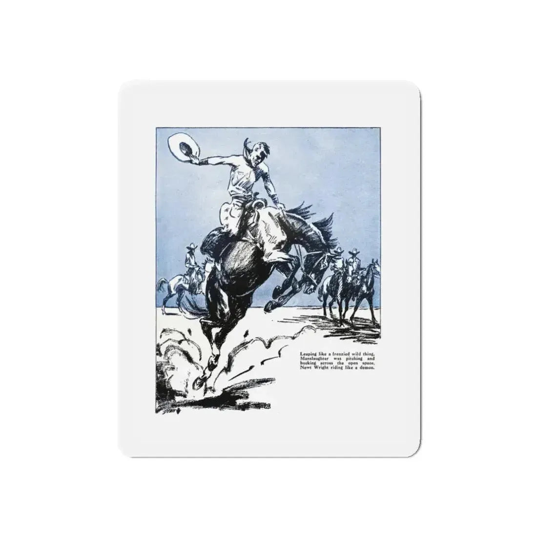 Rope Rivals (2), Bluebook, April 1931 (Magazine Illustration) Refrigerator Magnet 3 Inch Die-Cut - The Sticker Space