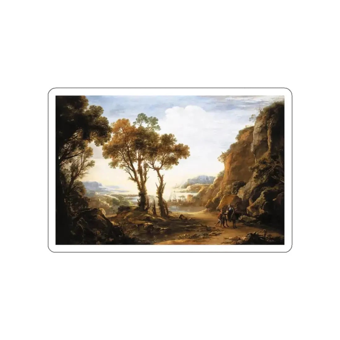 ROSA, Salvator - Evening Landscape (Artwork) STICKER Vinyl Die-Cut Decal - The Sticker Space