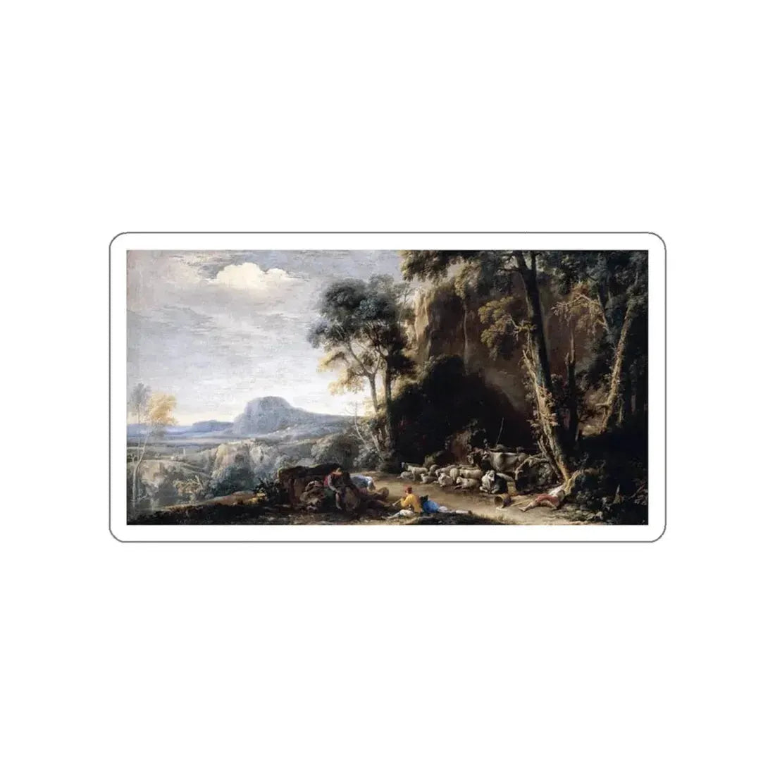 ROSA, Salvator - Wooded Landscape (Artwork) STICKER Vinyl Die-Cut Decal - The Sticker Space