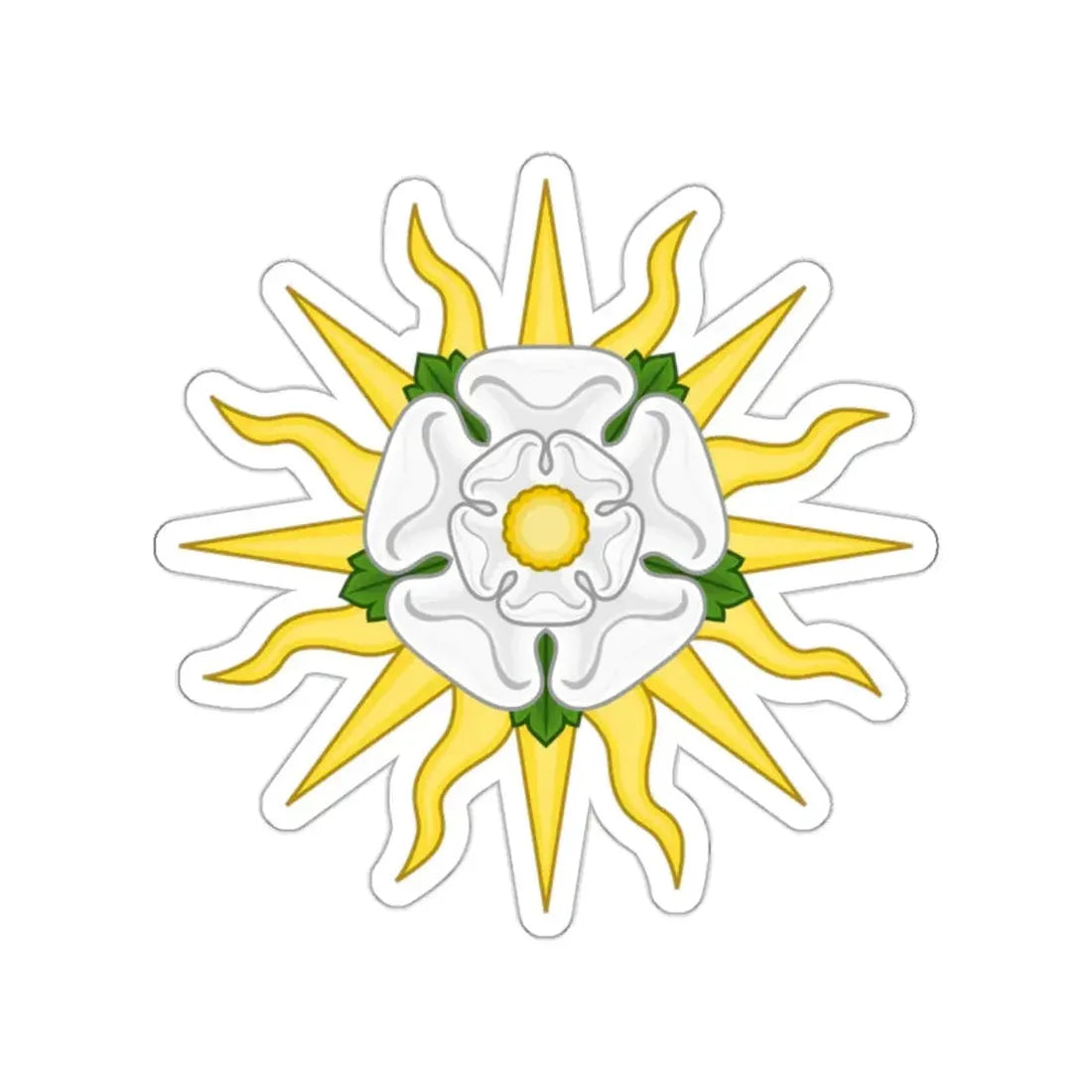 Rose en Soleil Badge of York STICKER Vinyl Die-Cut Decal 2 Inch - The Sticker Space