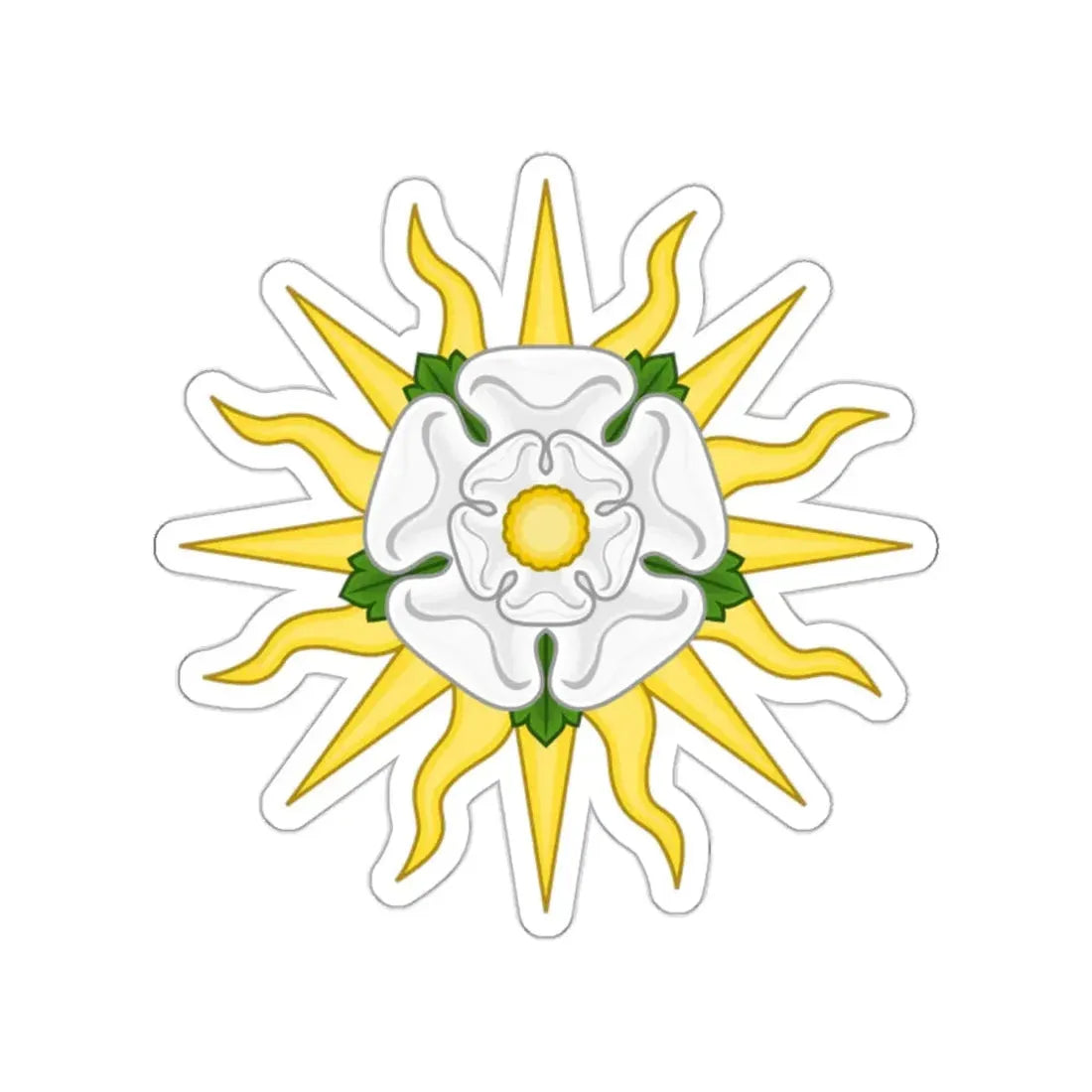 Rose en Soleil Badge of York STICKER Vinyl Die-Cut Decal - The Sticker Space