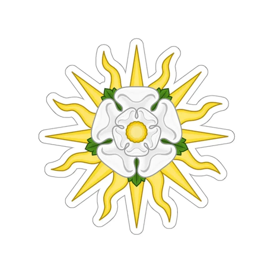 Rose en Soleil Badge of York STICKER Vinyl Die-Cut Decal - The Sticker Space