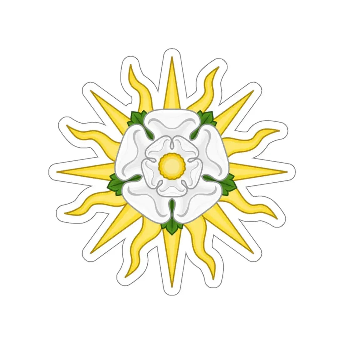Rose en Soleil Badge of York STICKER Vinyl Die-Cut Decal - The Sticker Space