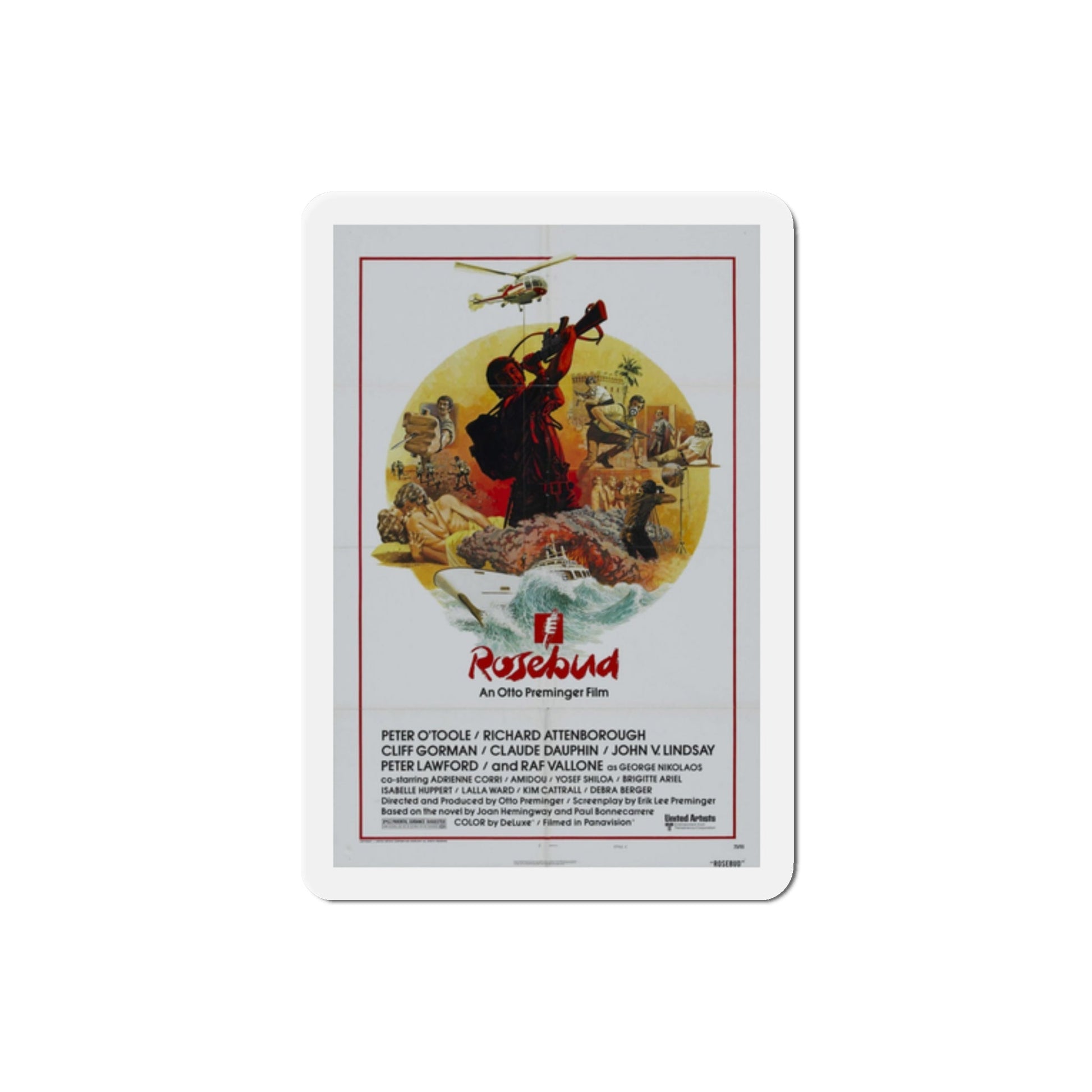 Rosebud 1975 Movie Poster Die-Cut Magnet-2 Inch-The Sticker Space