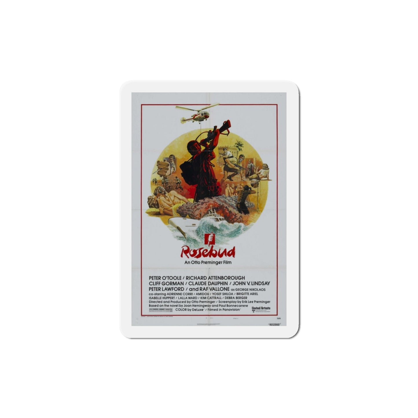 Rosebud 1975 Movie Poster Die-Cut Magnet-3 Inch-The Sticker Space