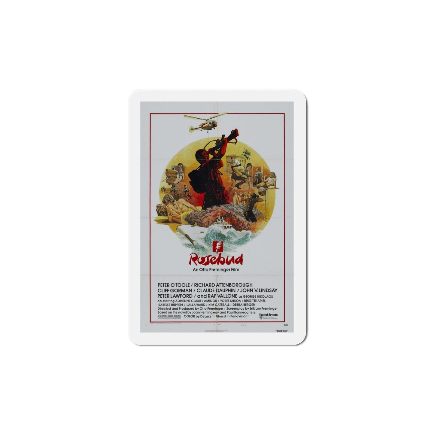 Rosebud 1975 Movie Poster Die-Cut Magnet-6 Inch-The Sticker Space