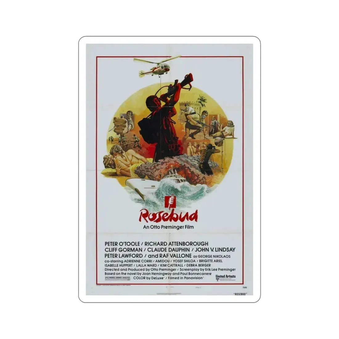 Rosebud 1975 Movie Poster STICKER Vinyl Die-Cut Decal 5 Inch - The Sticker Space