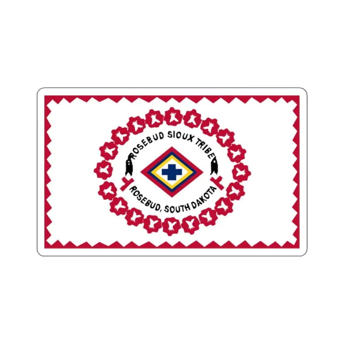Rosebud Indian Reservation Flag STICKER Vinyl Die-Cut Decal 2 Inch - The Sticker Space