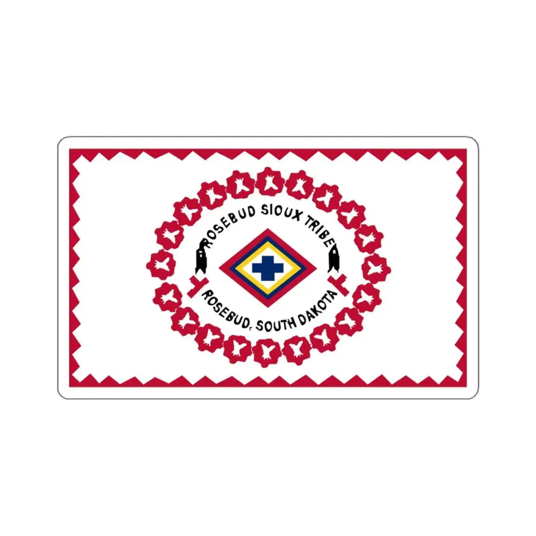 Rosebud Indian Reservation Flag STICKER Vinyl Die-Cut Decal 6 Inch - The Sticker Space