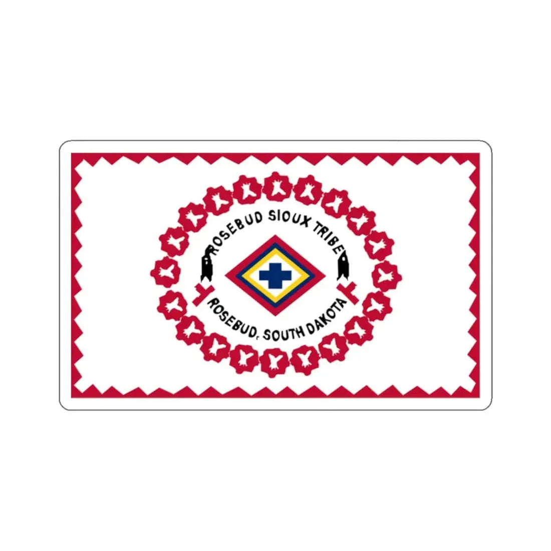 Rosebud Indian Reservation Flag STICKER Vinyl Die-Cut Decal - The Sticker Space